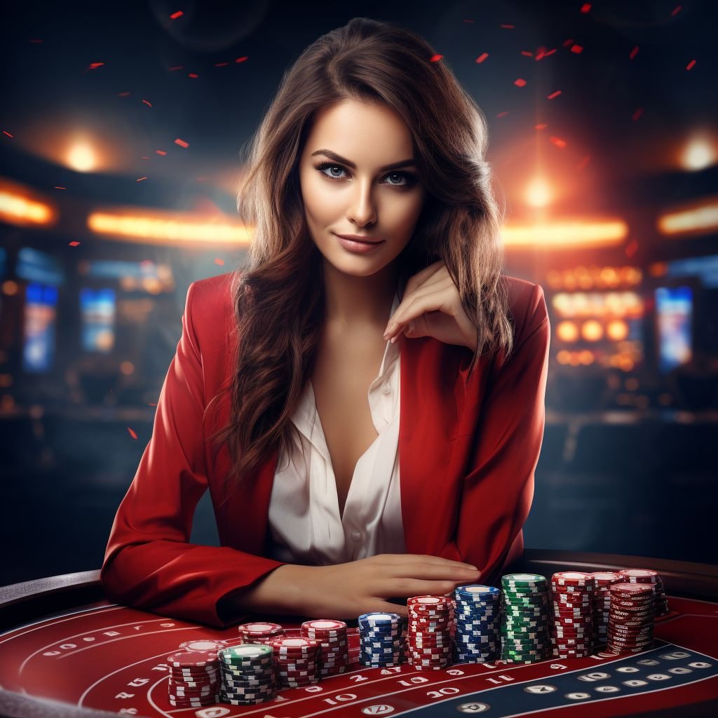 Tampilan meja judi live casino virtual bos177 dengan dealer profesional
